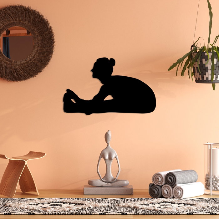 Wallity Yoga 23 Escultura de pared de metal negra Wallity Yoga 23 Escultura de pared de metal negra